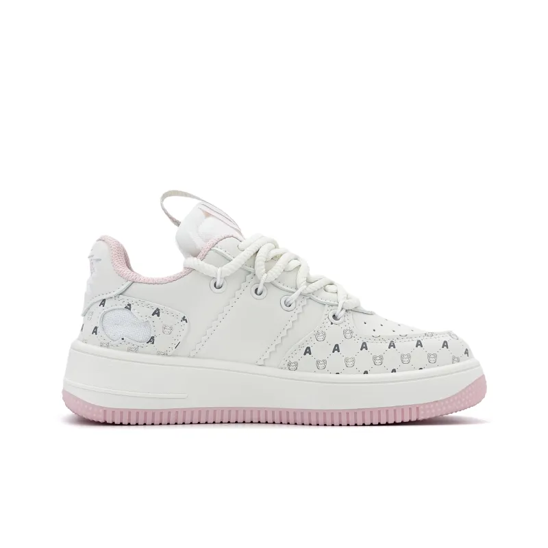 ALI THE FOX Skateboard Shoes Women's Low Top Milk Tea Pink/Iceberg Blue-3