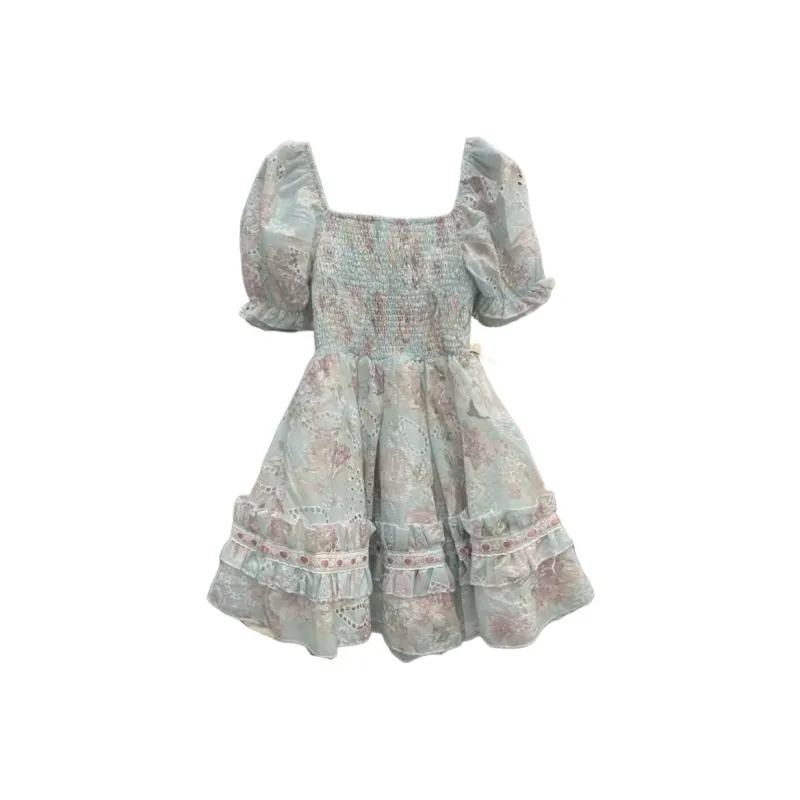 GUOZHEN Short Sleeved Dress Women's-4