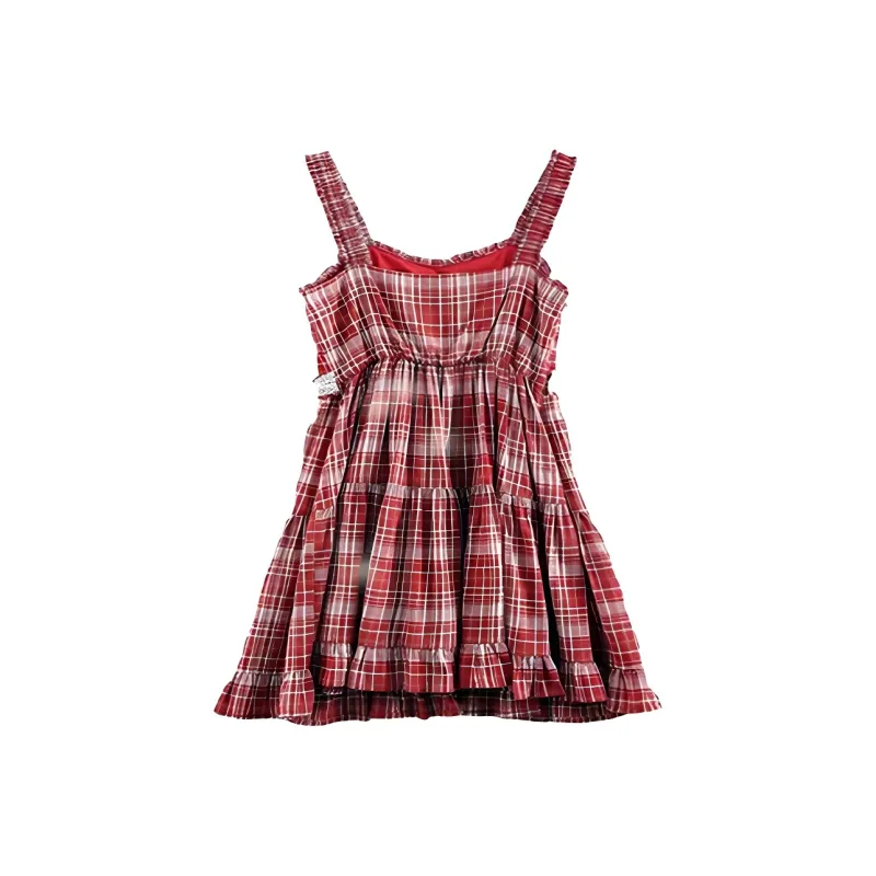 DOKZB Slip Dresses Women's Red-1