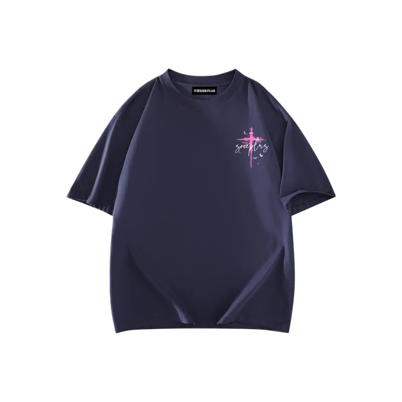 SOIE T Shirts Unisex Navy Blue-1