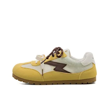 HUANQIU Shock Absorbers Slip Resistant Breathable Low Top Casual Shoes Women's Yellow