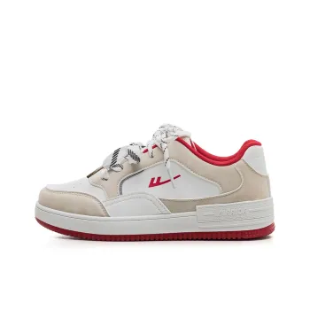 Warrior Lightweight Support Height Increasing Low Top Skateboard Shoes Women's White Apricot