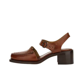 Hereu Chunky Heel High Heels Women's Tan