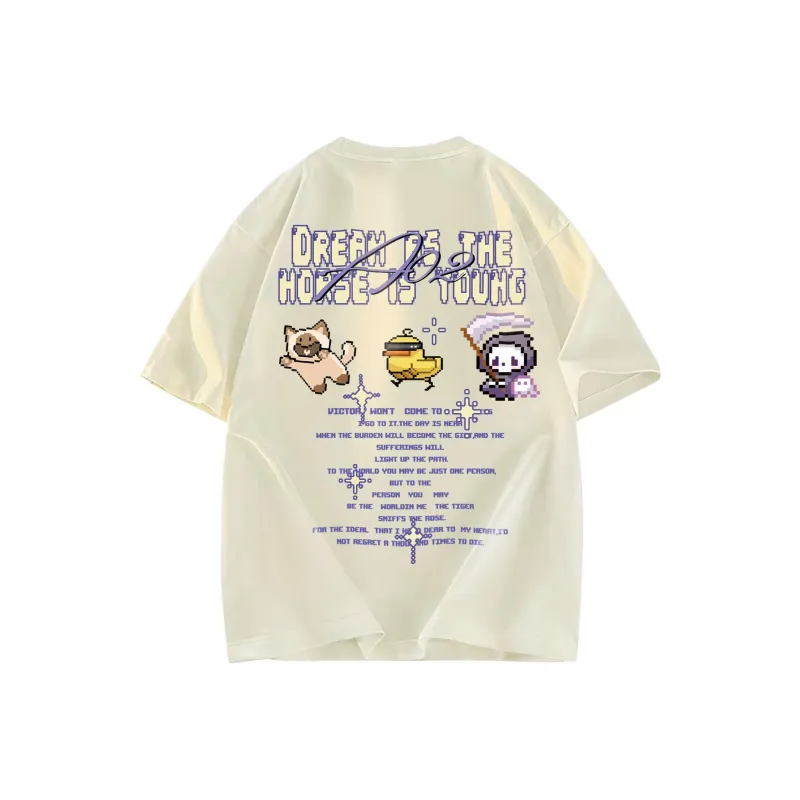 A02 T Shirts Unisex Light Beige Apricot-1