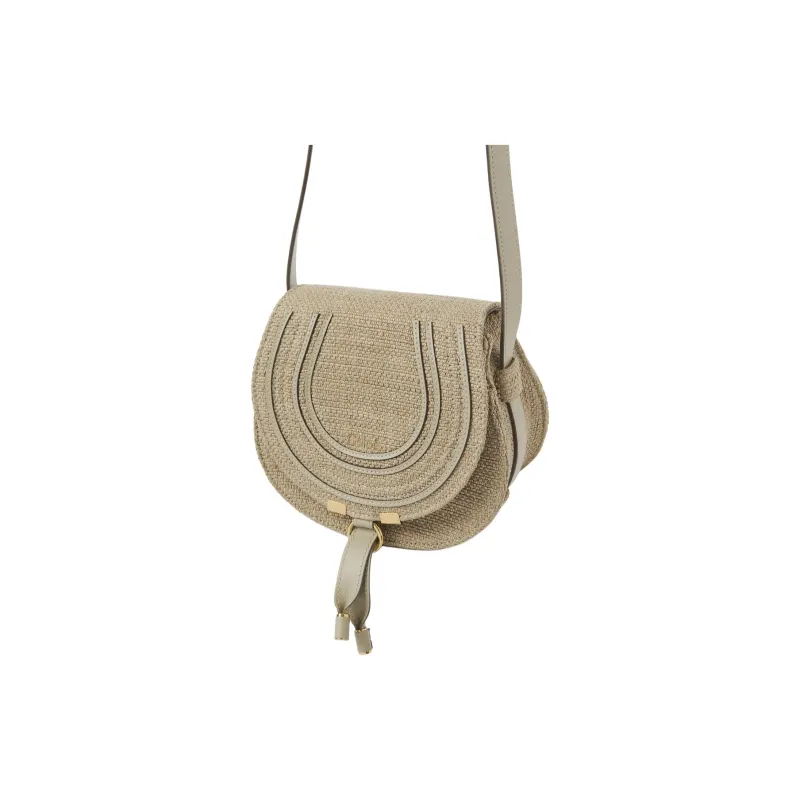 Chloe Marcie Cotton Shoulder Bag, Crossbody Bag Trumpets Women's Smoky Beige-1