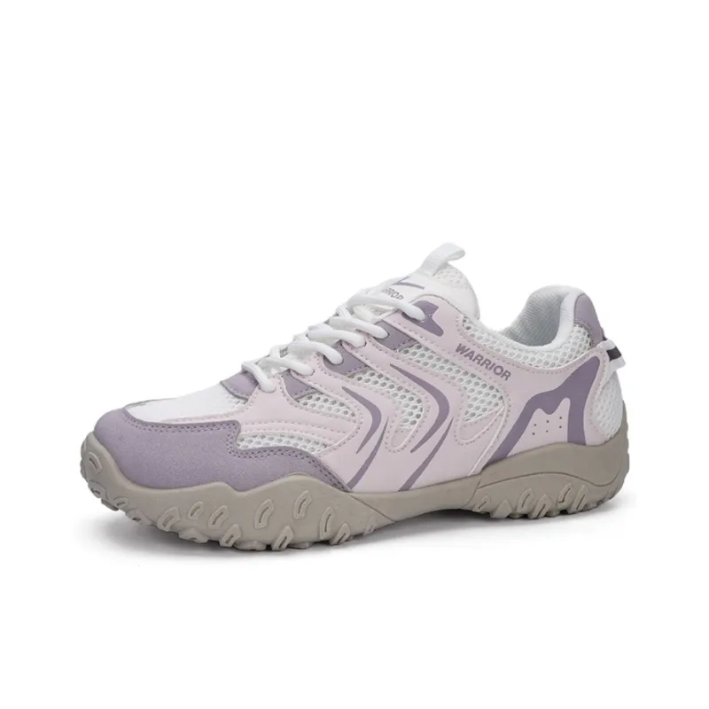 Warrior Abrasion Resistant Slip Resistant Low Top Casual Shoes Women's Light Pink Beige Purple-1