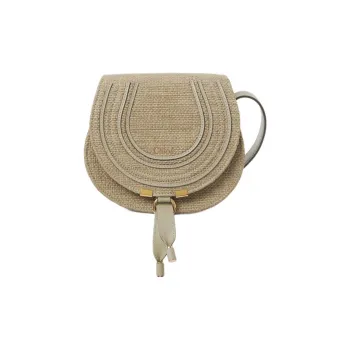 Chloe Marcie Cotton Shoulder Bag, Crossbody Bag Trumpets Women's Smoky Beige