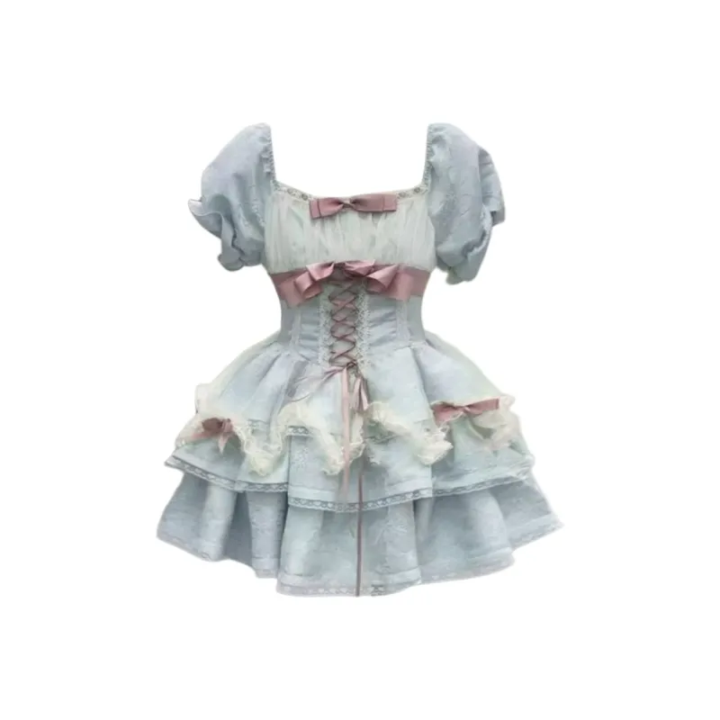 GUOZHEN Short Sleeved Dress Women's-4