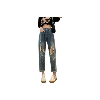 GOSO Jeans Women's Vintage Blue Ripped