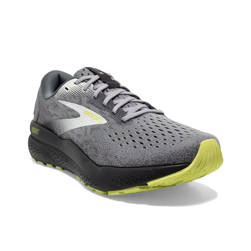 Brooks Ghost 16 Anti Slip Wear Resistant Low Top Running Shoes Men's Gray-3