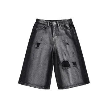 TONYBEAR Denim Shorts Men Black