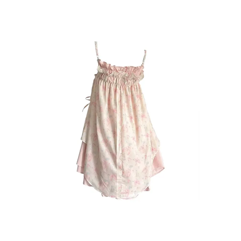 PZGE Slip Dresses Women's Pink Camisole Dress-0