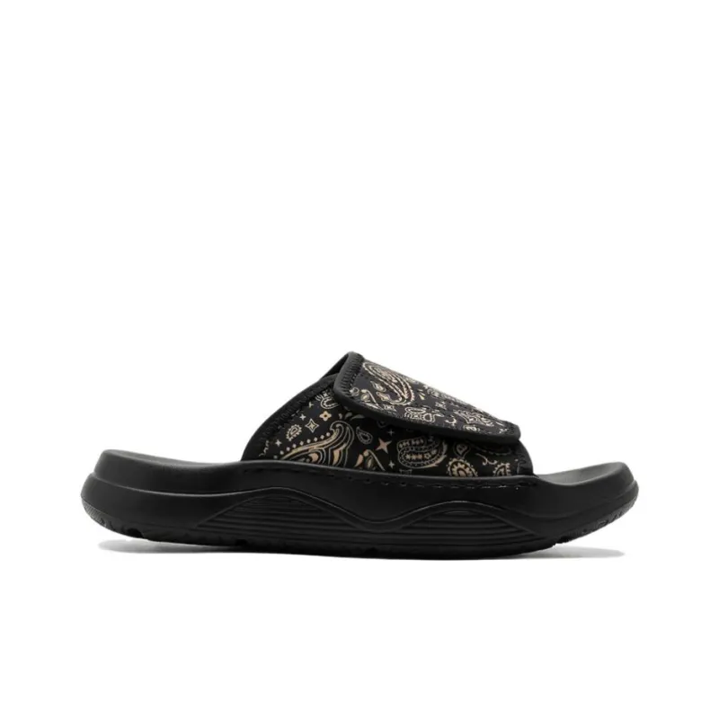 LUOMAIKE Rubber Sole Slip Resistant Slide Slippers Men's Black-1