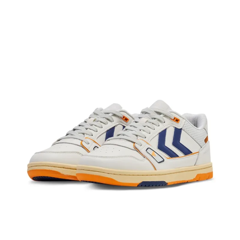 Hummel Low Top Skateboard Shoes Men's White Blue-1