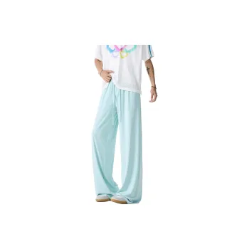 Vintage Luxury Streetwear Solid Color Letter Casual Pants Everyday Versatile Loose Fit Wide Leg Unisex