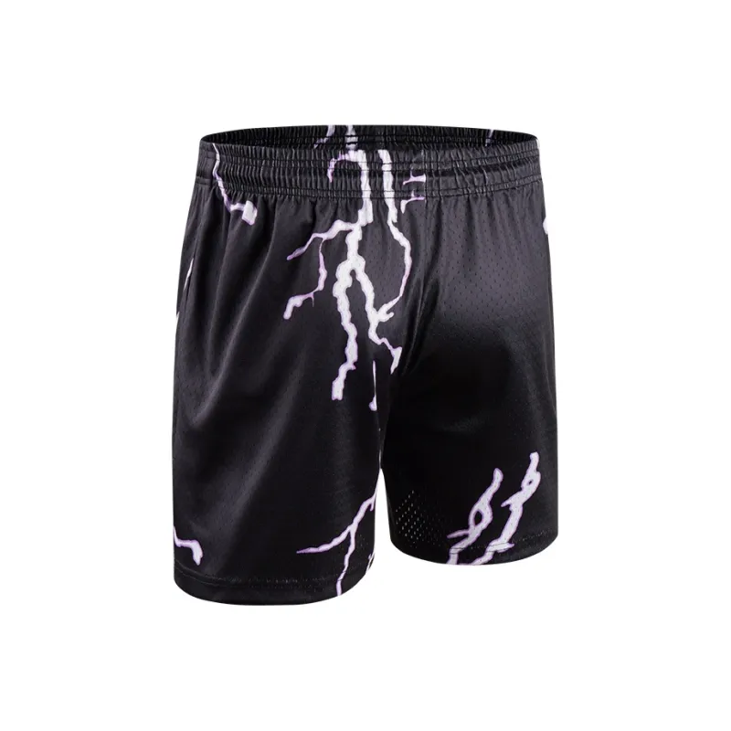 BKCXZICE Sports Shorts Unisex Flickering Purple-2
