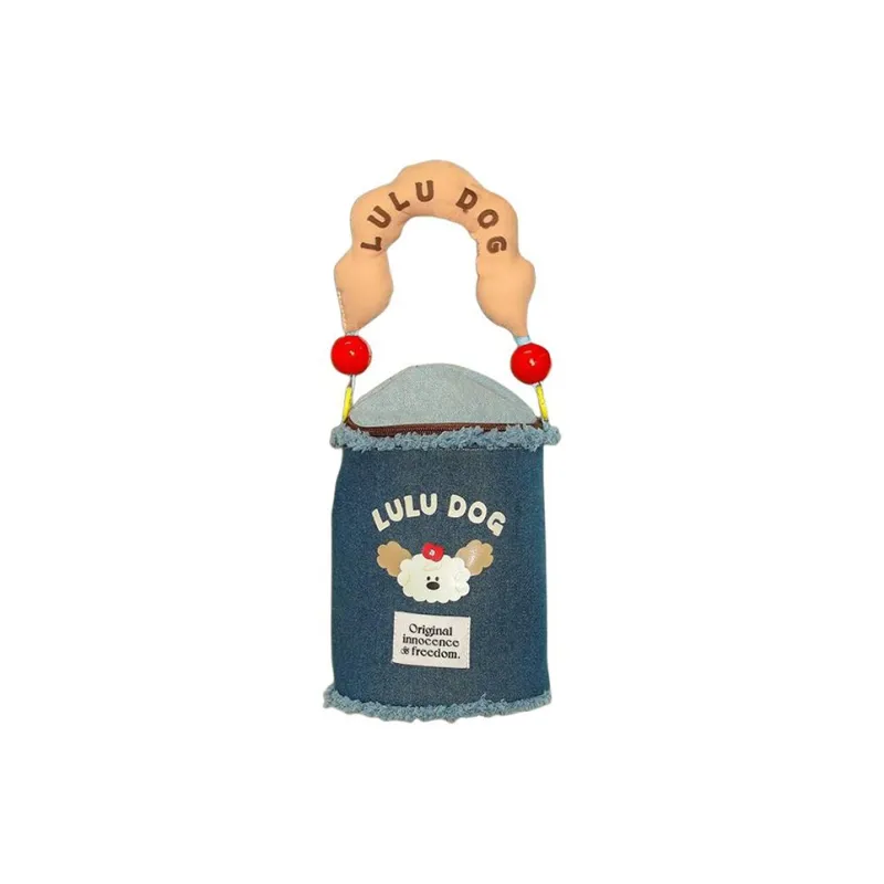 Gentle Welcome Upright Denim Makeup Bags Retractable Portable-6