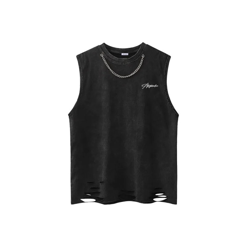 7 SEVFUN Tank Tops Unisex Washed Black-1