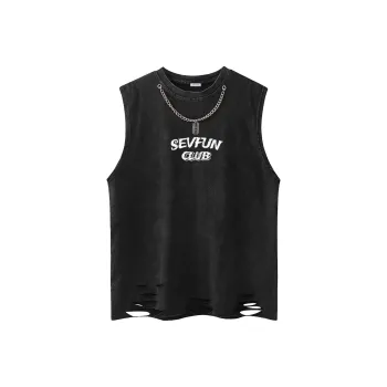7 SEVFUN Tank Tops Unisex Washed Black