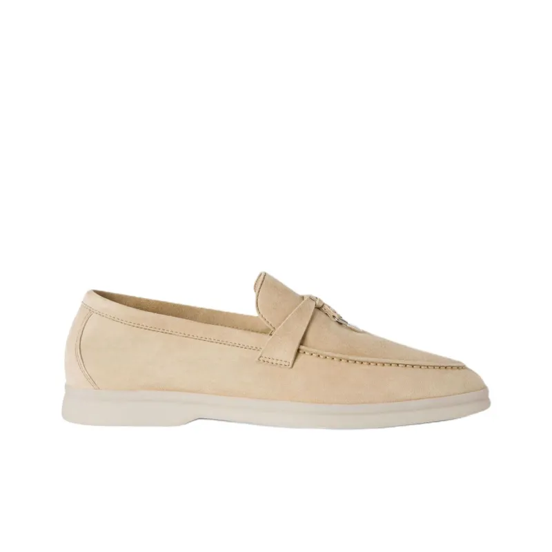 Loro Piana Summer Charms Walk Casual Single Shoes Women's Beige-1