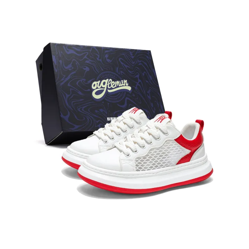 OUGLEMEN Wrapping, Wear Resistant And Non Slip Low Top Casual Shoes Men's Box-5