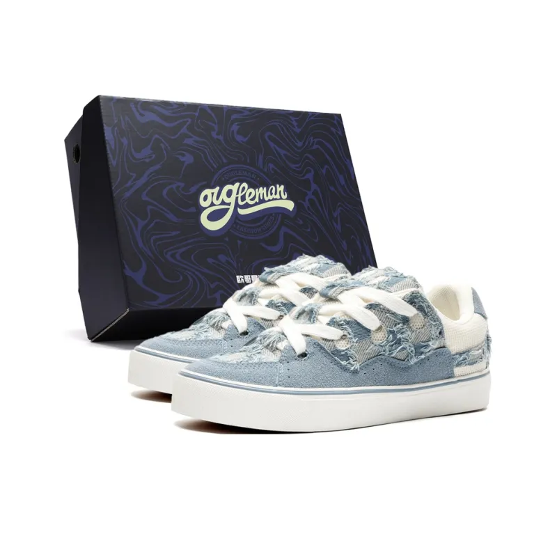 OUGLEMEN Wrapping, Wear Resistant And Non Slip Low Top Skateboard Shoes Unisex Box-8