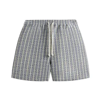 KITH SS25 Bubble Check Sports Shorts Men's Light Indigo