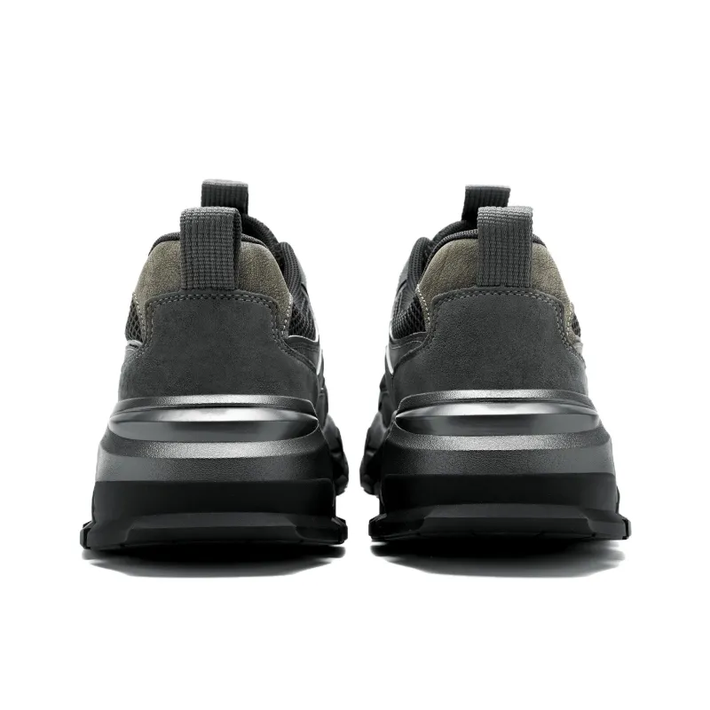 JEEP SPIRIT Black Myth Chunky Sneakers Men Low Top Ancient City Gray-6