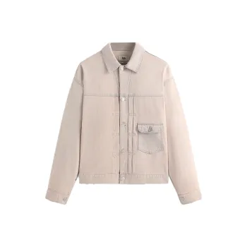 KITH SS25 Denim Jacket Men's Washed Pink Multicolor