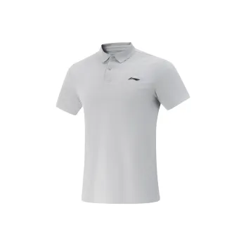 LiNing Fitness Series Polo Shirt Men's Coin Gray