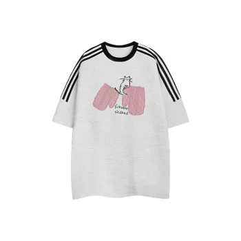 GOSO T Shirts Women's White Gray
