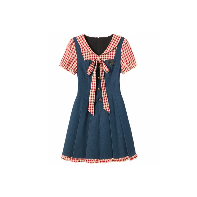Udon House Short Sleeved Dress Women's-0