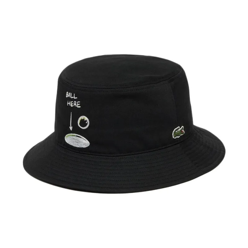 LACOSTE Polyester Bucket Hats Unisex Black-0