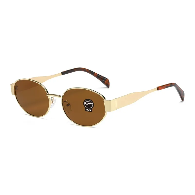 YALMY Metal Oval Sunglasses Women's-2