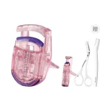 Glitter Eyelash Curler[Wide Angle+Partial]+White Eyebrow Razors+Eyebrow Trimmer