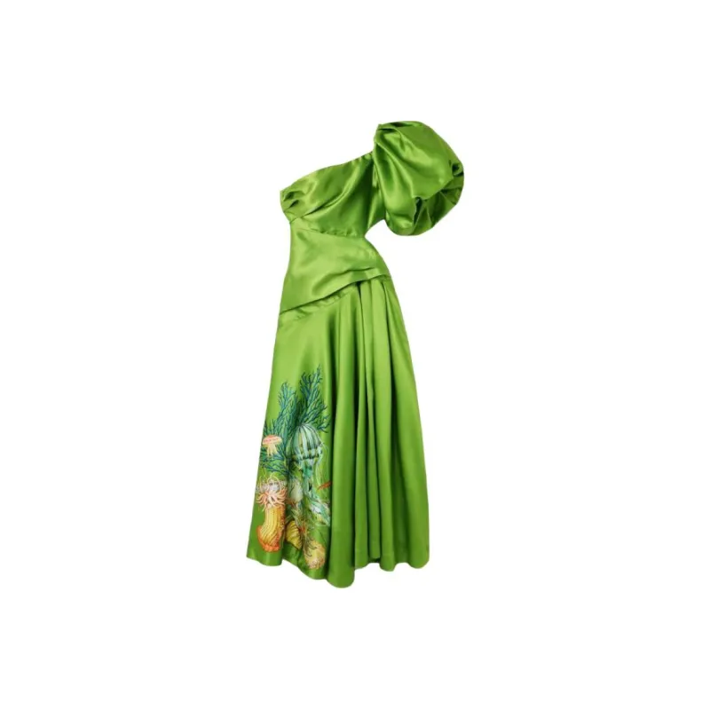 ALEMAIS Short Sleeved Dress Women's Green-0