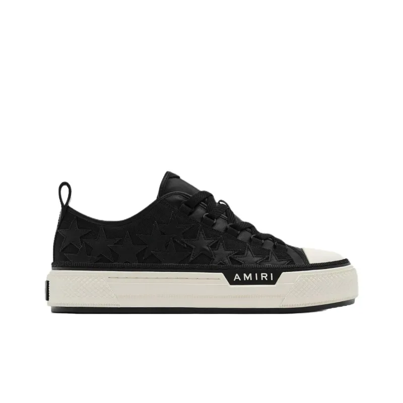 AMIRI Stars Court Low Top Skateboard Shoes Men's Black-1