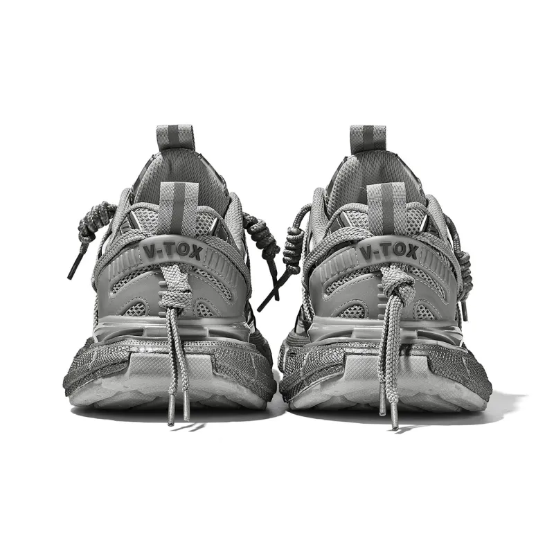 DIKENROK Cushioning Height Increasing Abrasion Resistant Slip Resistant Low Top Chunky Sneakers Unisex-4