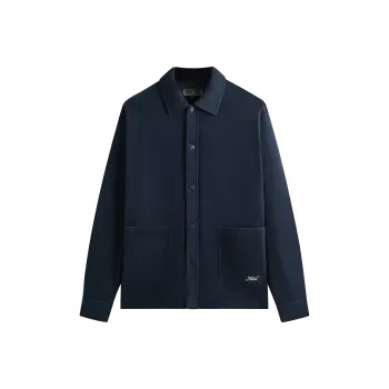 KITH SS25 Terry Collared Overshirt Jacket Men's Nighttime