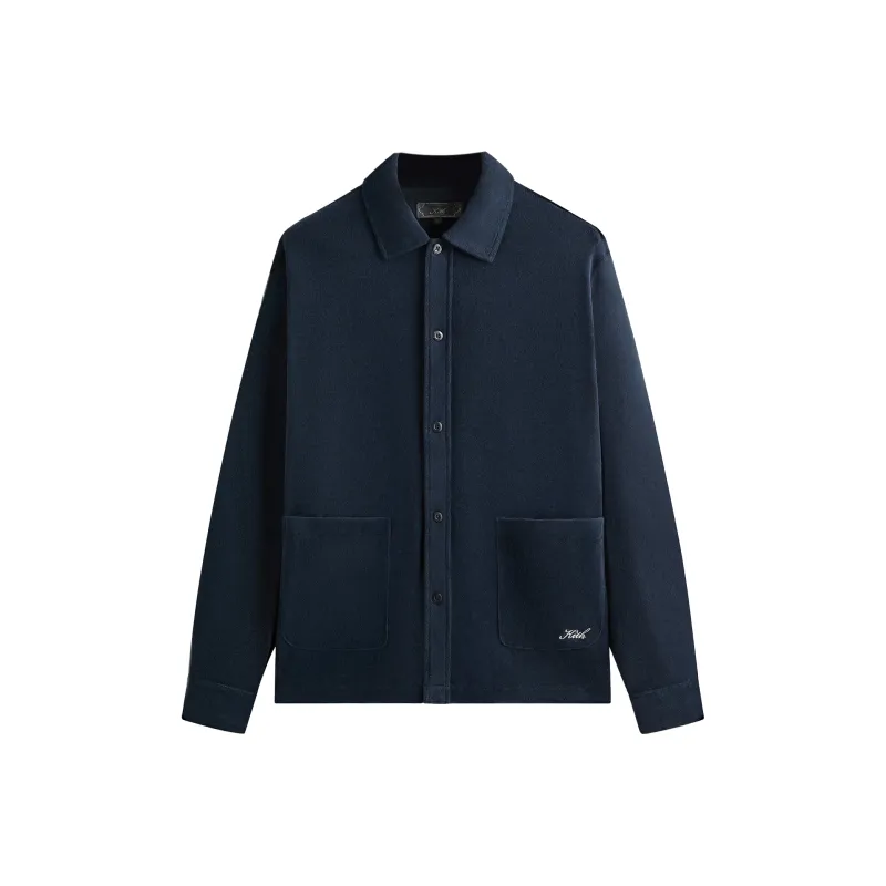 KITH SS25 Terry Collared Overshirt Jacket Men's Nighttime-0