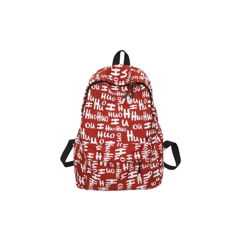NANXIAOXIANG Nylon Backpack Unisex Black Capital/Blue Capital/Red Capital/Multicolor Capital-8