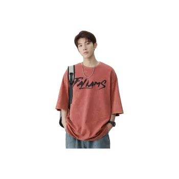 FALIAMS T Shirts Unisex Orange Red