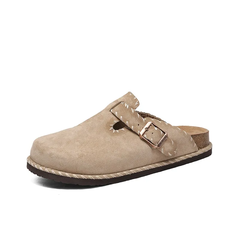 AMICNIEGD Slip Resistant Abrasion Resistant Closed Toe Slippers Unisex-25