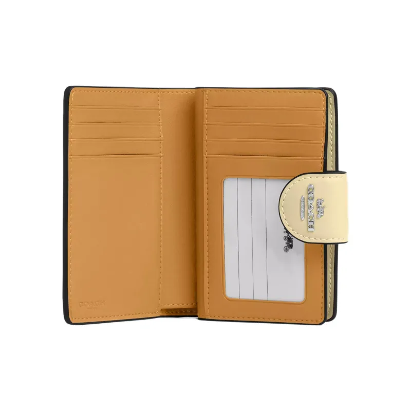 COACH Coated Canvas Wallet Mini Women's Dry Grass-1