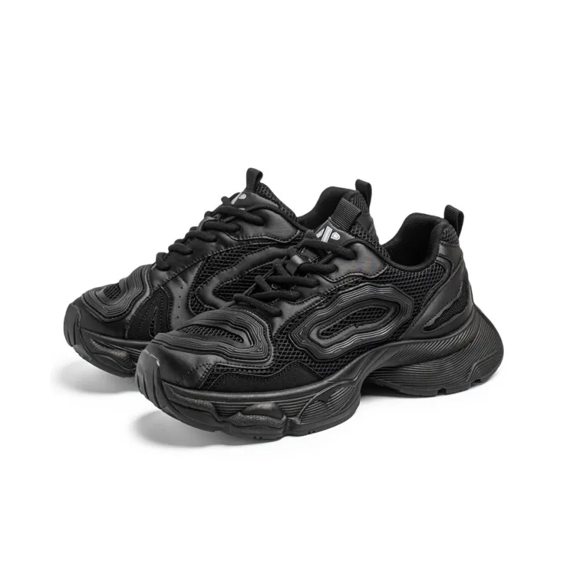 JANECO Slip Resistant, Abrasion Resistant, Breathable Low Top Chunky Sneakers Men's-2