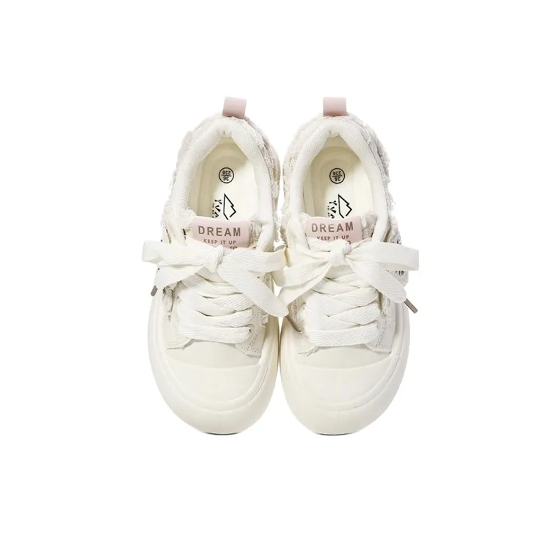 The New Age Family Low Top Skateboard Shoes Women's Beige-2