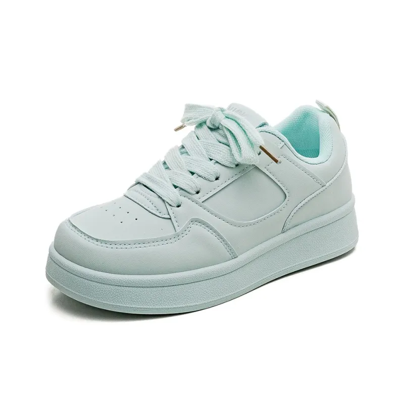 HUANQIU Slip Resistant Shock Absorbers With Abrasion Resistant Properties Low Top Skateboard Shoes Women's Aqua-1