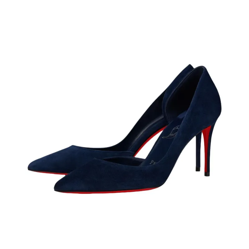 CL Iriza Slim Heel High Heels 8.5cm Women's Blue-2
