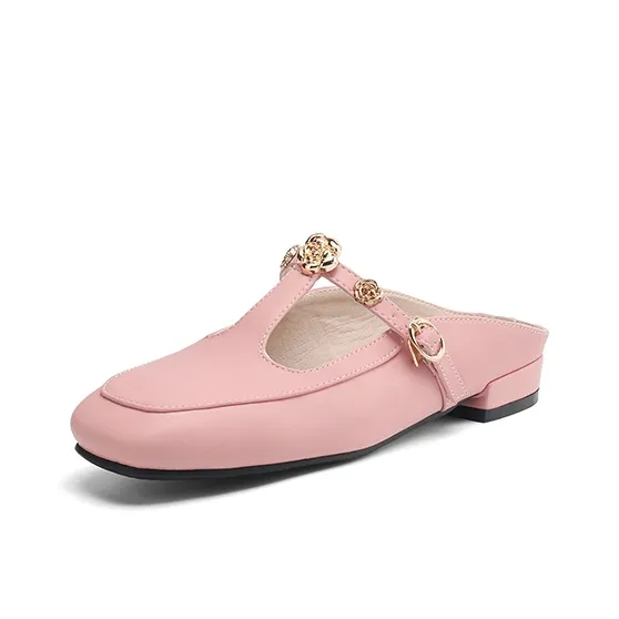 VANDEELEN Rubber Sole Abrasion Resistant Closed Toe Slippers Women's-11