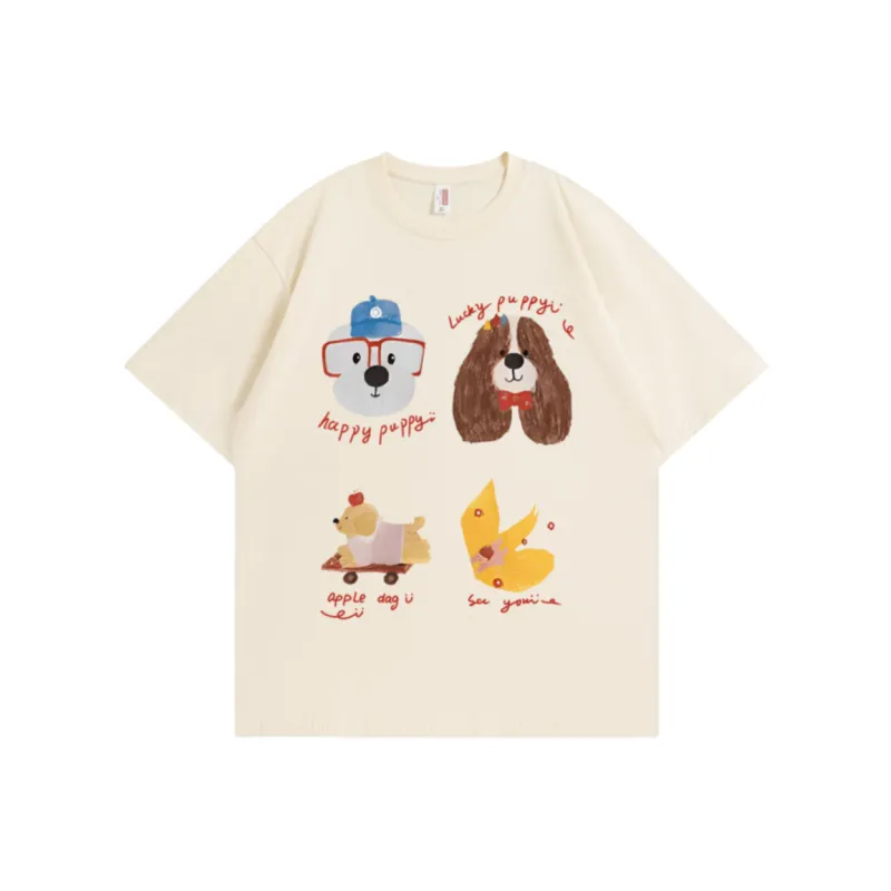 BOTH PLAY T Shirts Unisex Apricot[230g Heavyweight 100% Cotton]-0